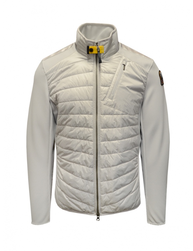 Parajumpers Jayden white lightweight down jacket with fabric sleeves PMHYBWU01 JAYDEN LUNAR ROCK 778 mens jackets online shopping
