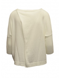 Ma'ry'ya white cotton sweater with back slit