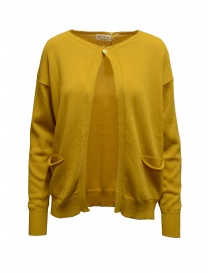 Maglieria donna online: Ma'ry'ya Rebecca pullover giallo aperto con botton