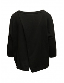 Ma'ry'ya black cotton sweater with slit