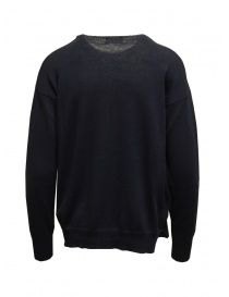 Ma'ry'ya pullover Rebecca blu navy con bottone