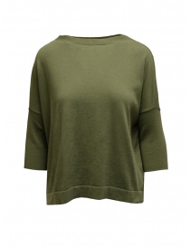 Ma'ry'ya green pullover with crossover slit YGK024 11MILITARY