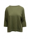 Ma'ry'ya pullover con spacco incrociato verde acquista online YGK024 11MILITARY
