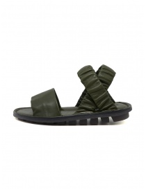 Trippen Synchron open sandals in khaki-colored leather