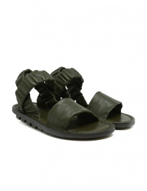 Trippen Synchron open sandals in khaki-colored leather on discount sales online