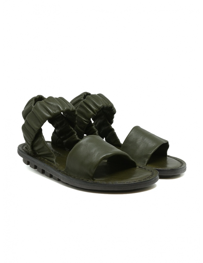 Trippen Synchron sandal aperti in pelle color khaki KHAKI-SAT KHAKI-LXP SK SMG calzature donna online shopping