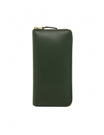 Wallets online: Comme des Garçon long wallet in bottle green leather