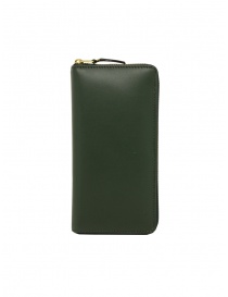 Comme des Garçon long wallet in bottle green leather online