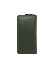 Comme des Garçon long wallet in bottle green leather price