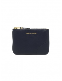 Comme des Garçons SA8100 navy blue leather pouch coin purse SA8100 NAVY order online