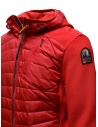 Parajumpers Nolan red jacket with hood and fabric sleeves PMHYBWU02 NOLAN MARS RED 676 buy online