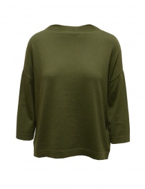 Ma'ry'ya maglia in cotone e cashmere verde militare YGK16 10MILITARY order online