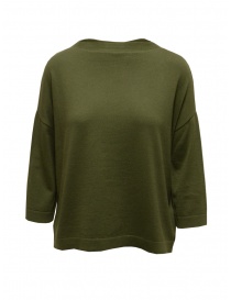 Ma'ry'ya sweater in military green cotton and cashmere YGK16 10MILITARY