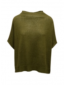 Ma'ry'ya maglia a poncho in lino e lana verde avocado YGK104 4AVOCADO