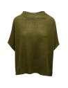 Ma'ry'ya avocado green linen and wool poncho sweater buy online YGK104 4AVOCADO