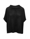 Ma'ry'ya black poncho sweater in linen and wool buy online YGK104 8BLACK