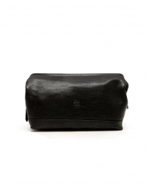 Il Bisonte beauty case in black leather SCA024PO0001 NERO BK144