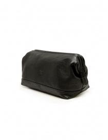 Il Bisonte beauty case in pelle nera prezzo