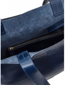 Il Bisonte Valentina shopping bag in blue leather bags buy online