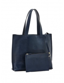 Il Bisonte Valentina shopping bag in pelle blu