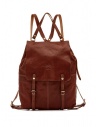 Il Bisonte Trappola brown leather backpack buy online BBA002PO0001 SEPPIA BW230