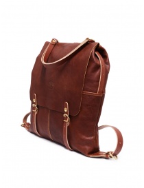 Il Bisonte Trappola brown leather backpack