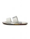 Trippen Kismet white and grey striped slipper sandal KISMET F LEA CLOUDS-LEA R8 BLK price