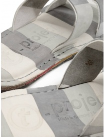 Trippen Kismet sandalo ciabatta a righe bianche e grigie calzature donna acquista online