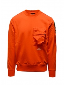 Parajumpers Sabre orange sweatshirt with pocket and key ring PMFLERE01 SABRE CARROT 729