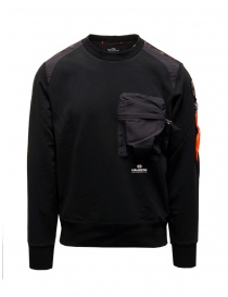 Parajumpers Sabre black sweatshirt with pocket and key ring PMFLERE01 SABRE BLACK 541