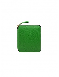 Wallets online: Comme des Garçons Embossed Forest green compact wallet