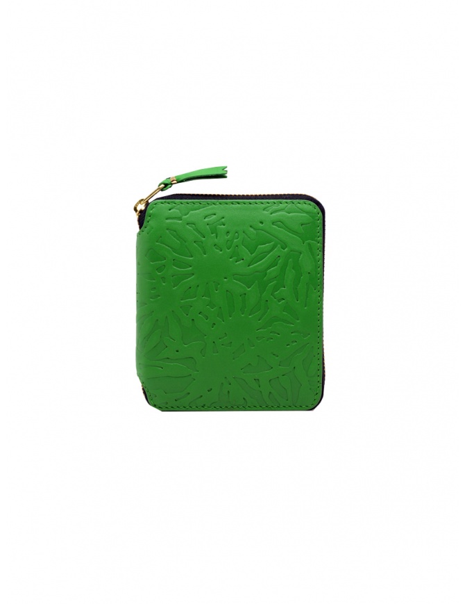 Comme des Garçons Embossed Forest green compact wallet GREEN EMB.FOREST SA2100EF GREEN Comme des Garçons Embossed Forest green compact wallet GREEN EMB.FOREST SA2100EF GREEN wallets online shopping