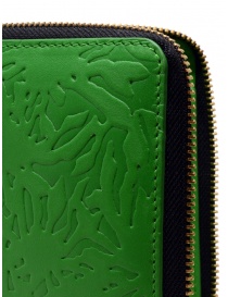 Comme des Garçons Embossed Forest green compact wallet