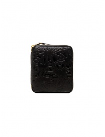 Wallets online: Comme des Garçons Embossed Forest medium black leather wallet