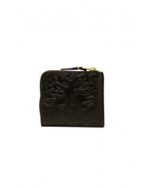 Comme des Garçons SA3100EF Embossed Forest piccolo portafoglio nero prezzo