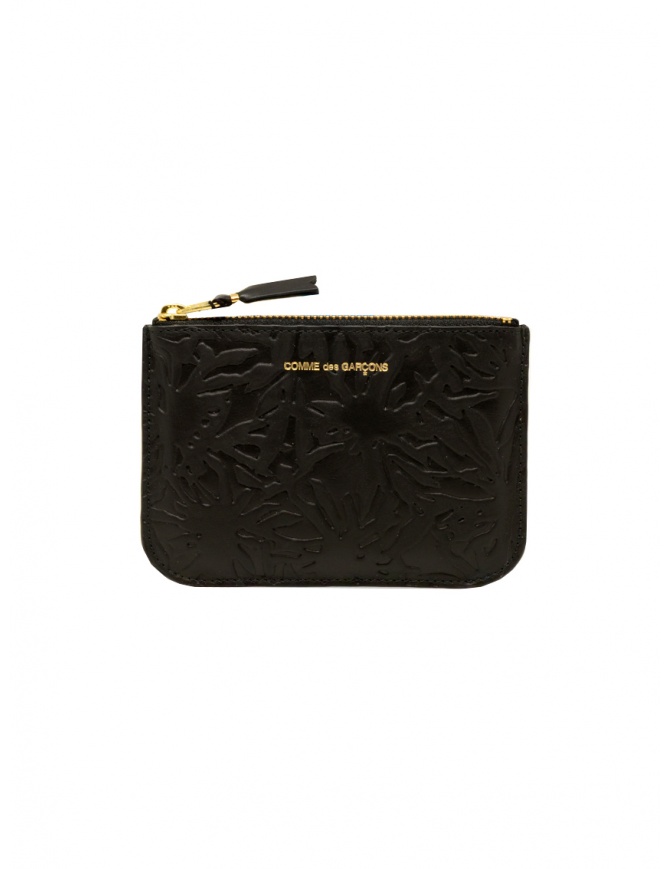 Comme des Garçons Embossed Forest bustina nera SA8100EF BLK EMB.FOREST SA8100EF BLACK portafogli online shopping