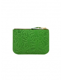 Comme des Garçons Embossed Forest portamonete a busta verde SA8100EF
