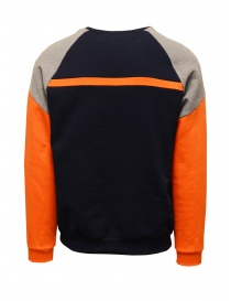 QBISM blue orange and grey color block sweatshirt buy online
