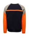 QBISM blue orange and grey color block sweatshirt shop online men s knitwear