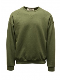 QBISM olive green sweatshirt with jeans patch STYLE 11 OLIVE/DENIM