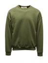 QBISM felpa verde oliva con toppa in jeans acquista online STYLE 11 OLIVE/DENIM