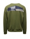 QBISM olive green sweatshirt with jeans patch shop online men s knitwear