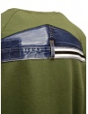 QBISM felpa verde oliva con toppa in jeans STYLE 11 OLIVE/DENIM prezzo