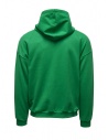 QBISM felpa con cappuccio color block verde bianca e denimshop online maglieria uomo