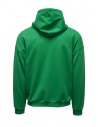 QBISM felpa con cappuccio color block verde bianca e denimshop online maglieria uomo