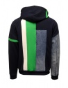 QBISM blue, green and denim hooded sweatshirt with zip shop online men s knitwear