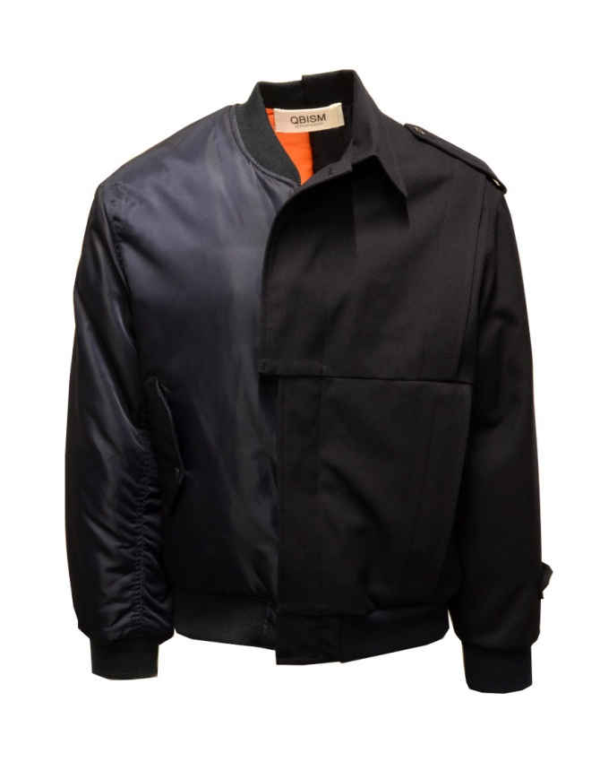 QBISM dark blue bomber jacket & caban STYLE 01 NAVY QBISM mens jackets online shopping