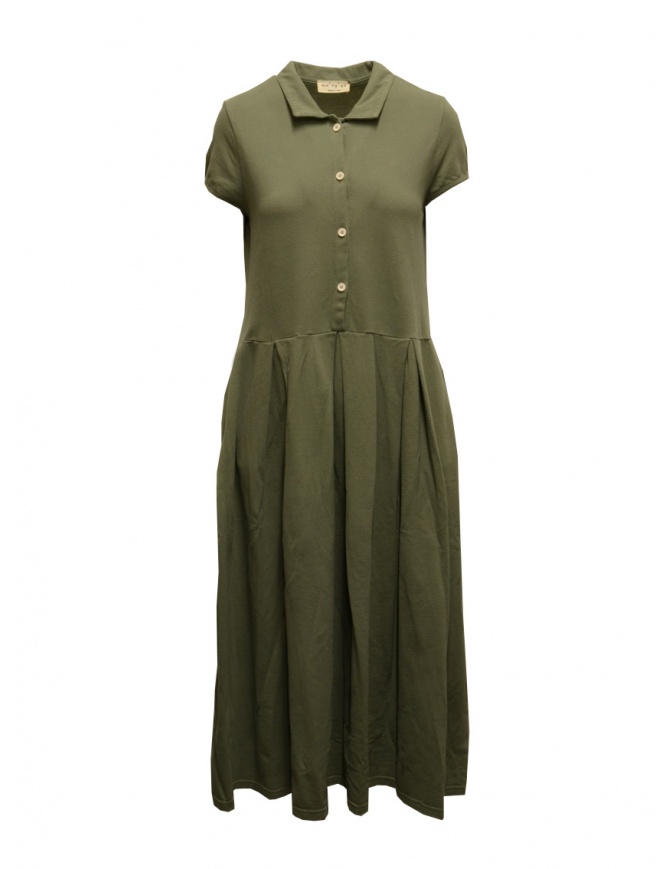 Ma'ry'ya military green long polo dress YGJ080 5MILITARY womens dresses online shopping