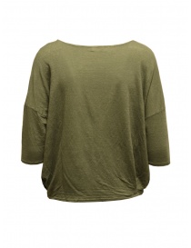 Ma'ry'ya boxy military green linen T-shirt buy online