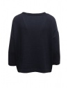 Ma'ry'ya maglia boxy blu in cotone e cashmereshop online maglieria donna